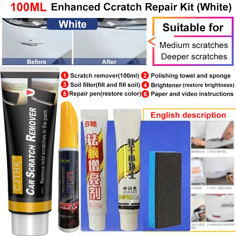 Car Scratch Remover Paint Care Tools Auto Swirl Remover Scratches Repair Polishing Auto Body Grinding Compound Anti Scratch Wax