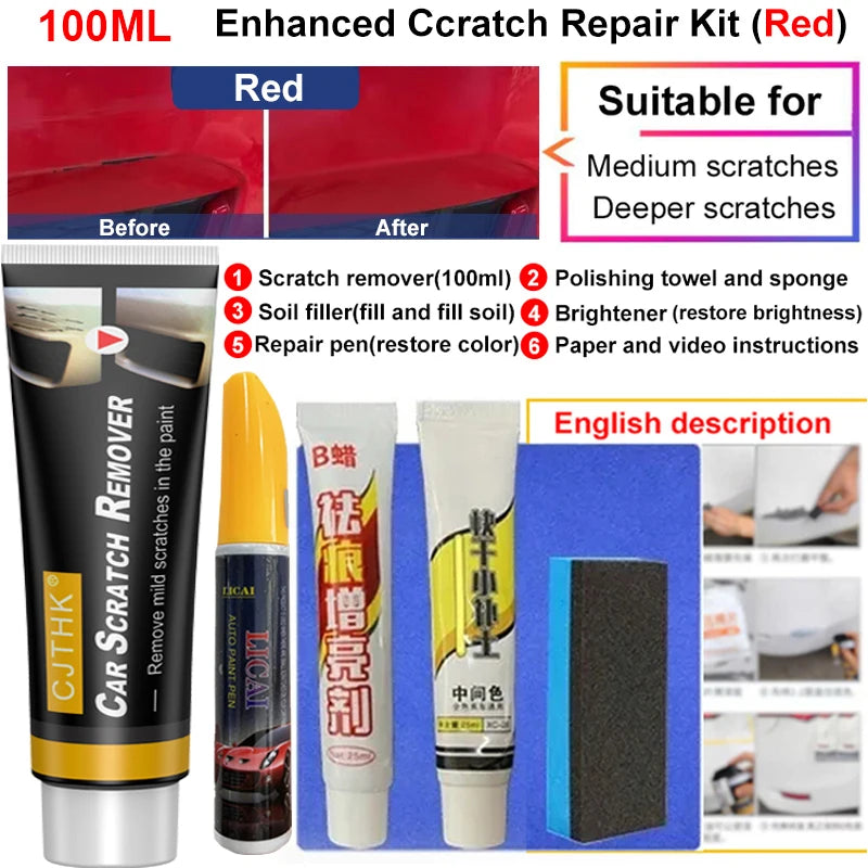 Car Scratch Remover Paint Care Tools Auto Swirl Remover Scratches Repair Polishing Auto Body Grinding Compound Anti Scratch Wax